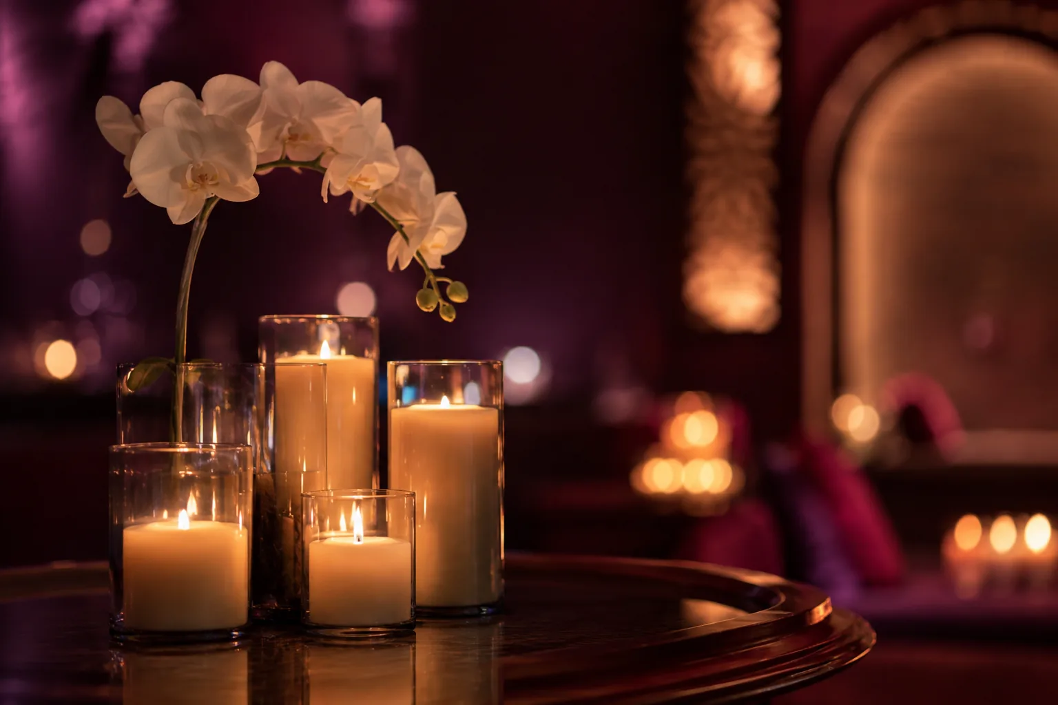 Mum ve orkide düzeni — Lila Spa, Gaziosmanpaşa misafirlerine hizmet veren salon